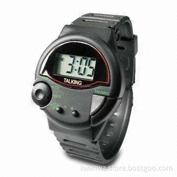 2014 latest design LCD display talking watch, good choice as promotional item